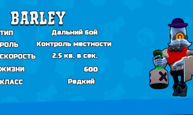 Как играть Барли (Barley) в Brawl Stars и метать бутылки с лавой