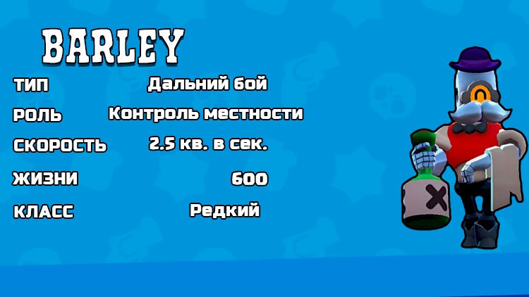 Как играть Барли (Barley) в Brawl Stars и метать бутылки с лавой